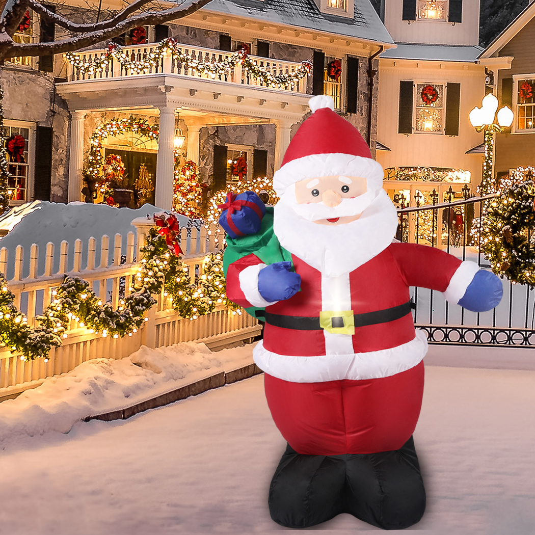Santaco Christmas Inflatables Xmas Decorations Outdoor Santa Tree Snowman Lights - Picture 56 of 121