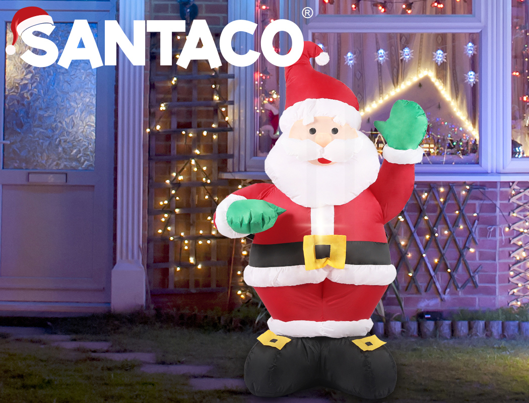 Santaco Christmas Inflatables Xmas Decorations Outdoor Santa Tree Snowman Lights - Picture 110 of 121