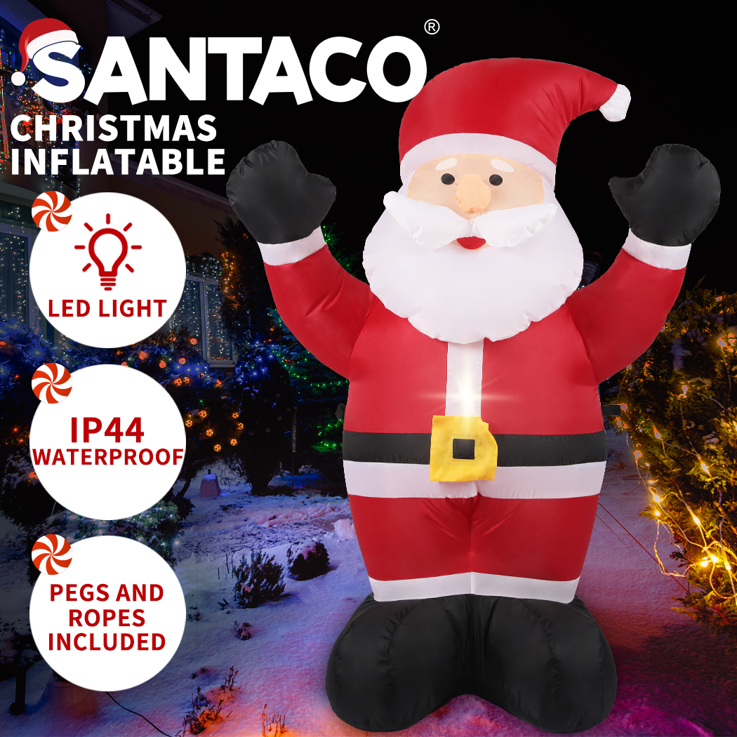 Santaco Christmas Inflatables Xmas Decorations Outdoor Santa Tree Snowman Lights - Picture 14 of 121