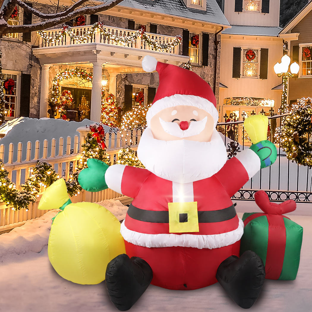 Santaco Christmas Inflatables Xmas Decorations Outdoor Santa Tree Snowman Lights - Picture 67 of 121