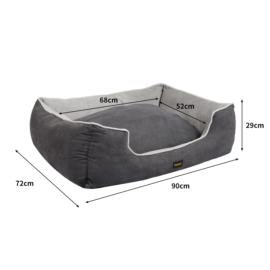 PaWz Pet Bed Dog Beds Mattress Bedding Cover Calming Cushion Grey XL