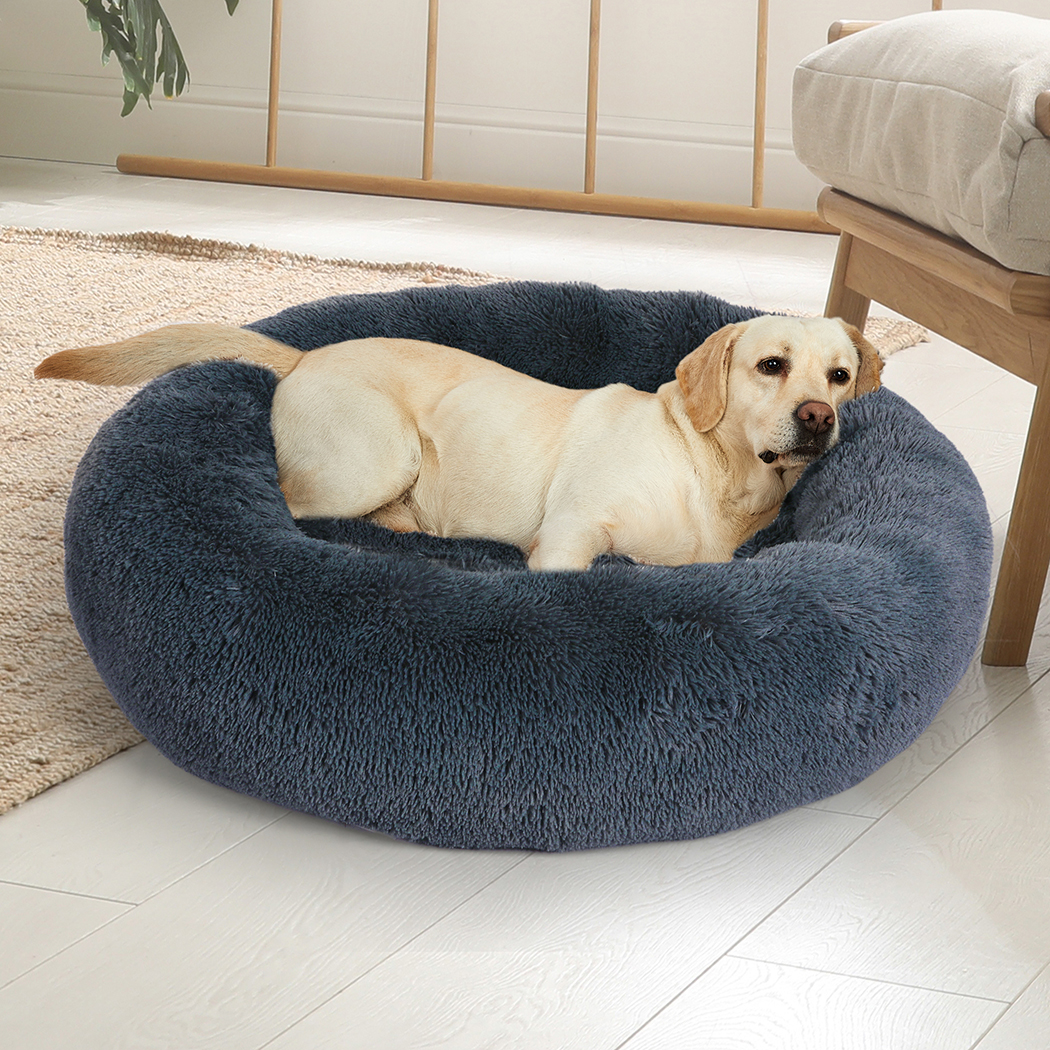 Pawz Dog Calming Bed Warm Soft Plush Round Comfy Sleeping Kennel Cave Washable - Picture 24 of 56