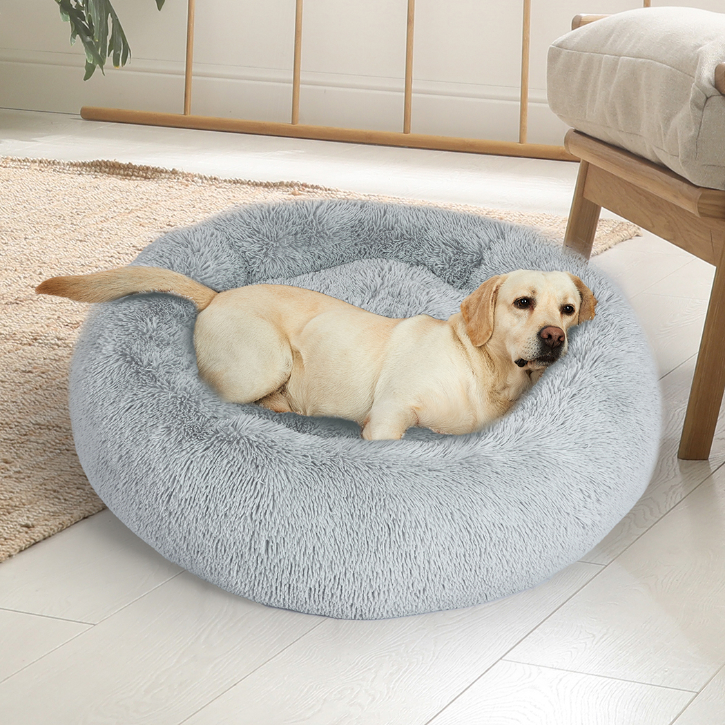Pawz Dog Calming Bed Warm Soft Plush Round Comfy Sleeping Kennel Cave Washable - Picture 35 of 56