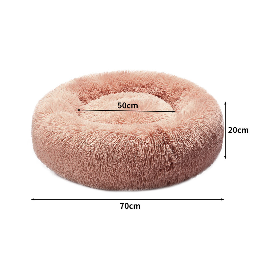 Pawz Dog Calming Bed Warm Soft Plush Round Comfy Sleeping Kennel Cave Washable - Picture 47 of 56