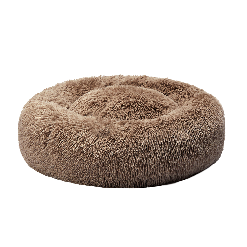 TopSellers-Pet Bed Brown XL - Plush Comfort Calming Dog Bed  Non-Slip