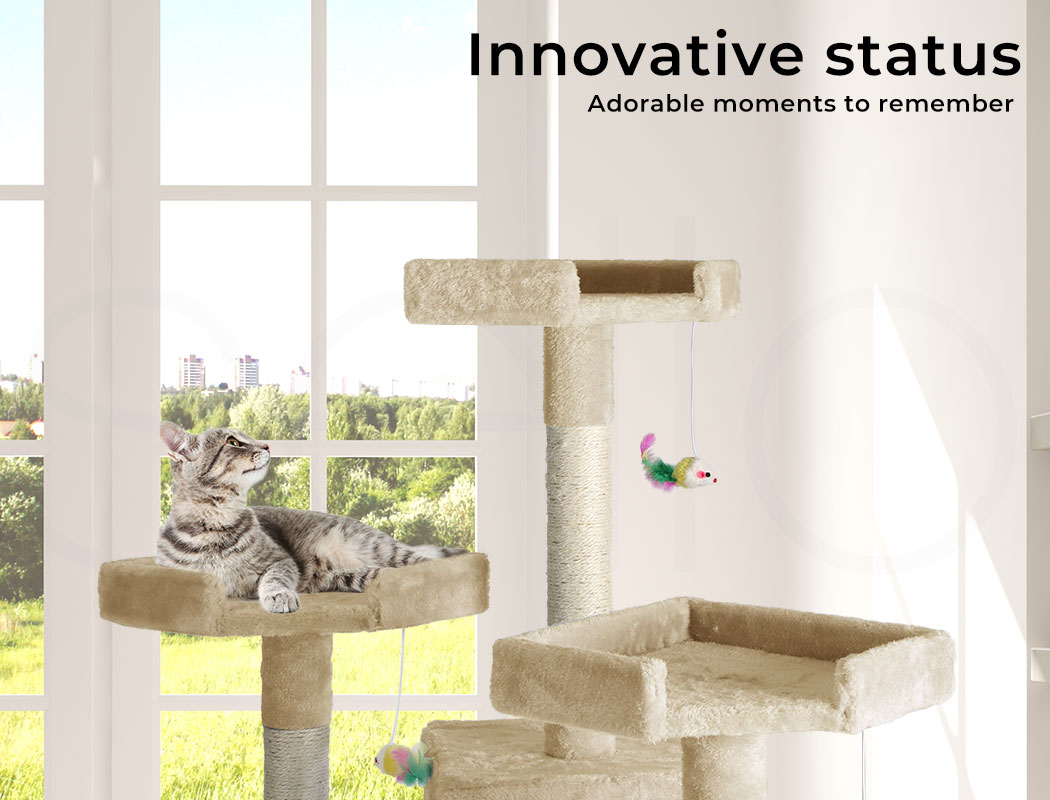 Pawz Cat Tree Scratching Post Scratcher Tower Condo House Furniture Ceiling High - Picture 60 of 195