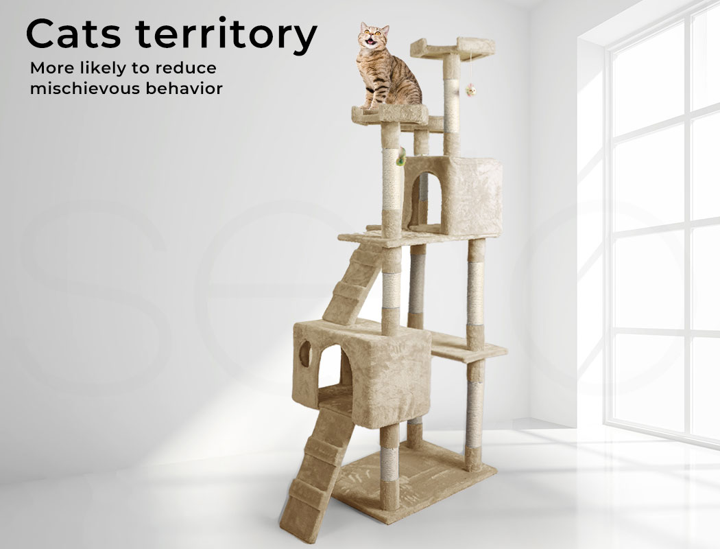 Pawz Cat Tree Scratching Post Scratcher Tower Condo House Furniture Ceiling High - Picture 61 of 195