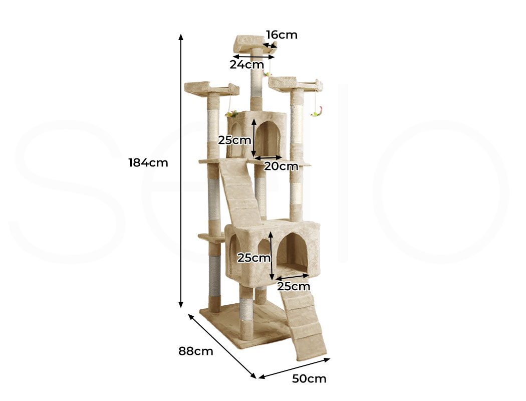 Pawz Cat Tree Scratching Post Scratcher Tower Condo House Furniture Ceiling High - Picture 68 of 195