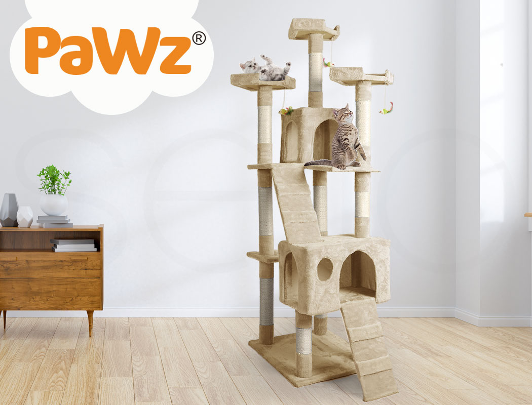 Pawz Cat Tree Scratching Post Scratcher Tower Condo House Furniture Ceiling High - Picture 69 of 195