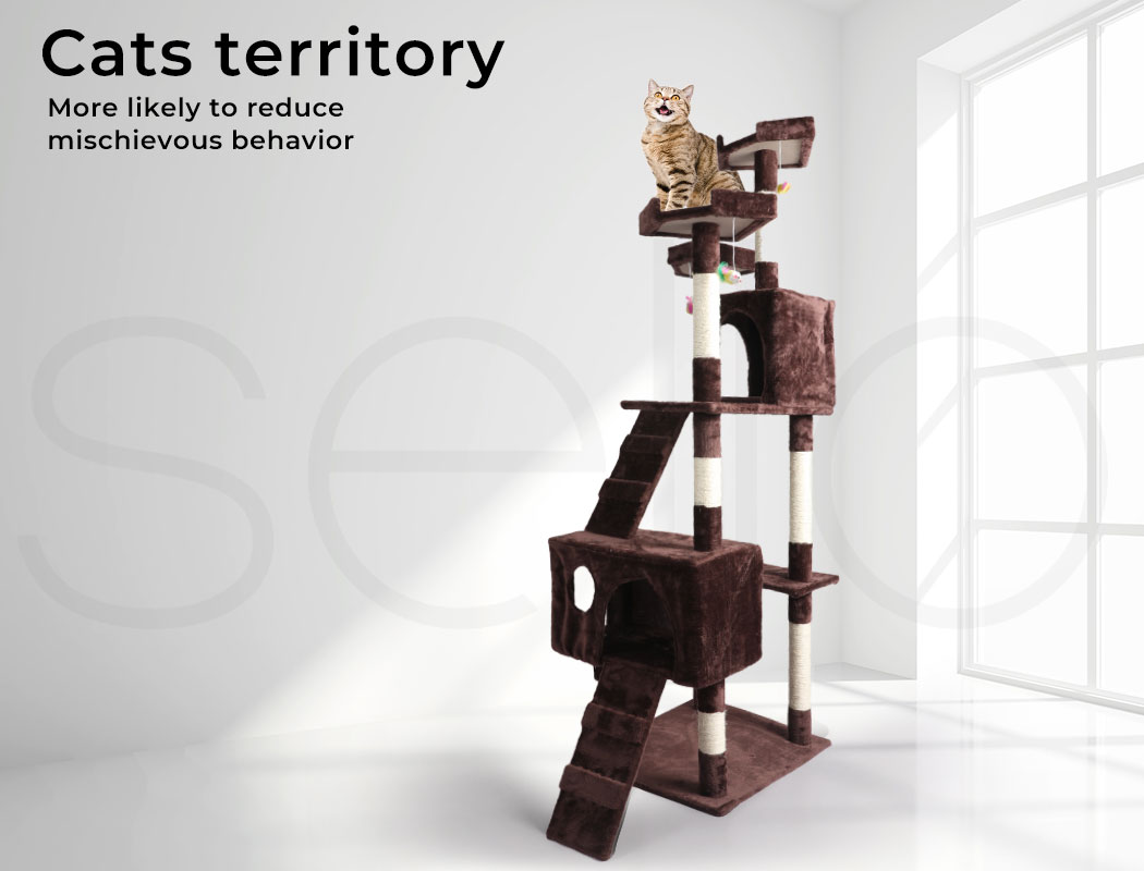 Pawz Cat Tree Scratching Post Scratcher Tower Condo House Furniture Ceiling High - Picture 73 of 195