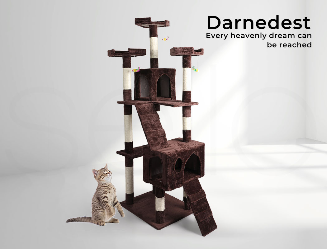 Pawz Cat Tree Scratching Post Scratcher Tower Condo House Furniture Ceiling High - Picture 76 of 195
