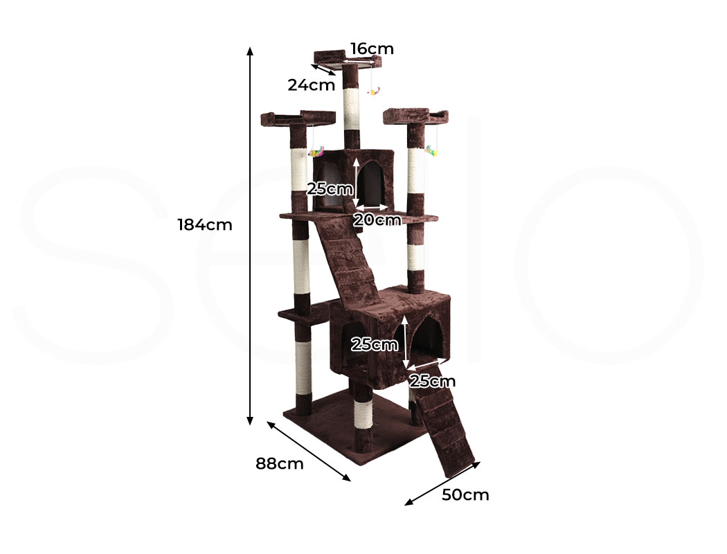 Pawz Cat Tree Scratching Post Scratcher Tower Condo House Furniture Ceiling High - Picture 81 of 195