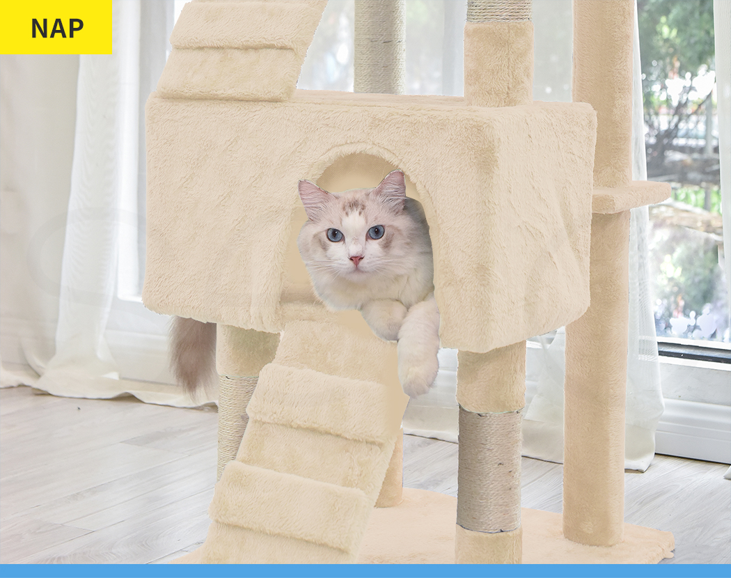 Pawz Cat Tree Scratching Post Scratcher Tower Condo House Furniture Ceiling High - Picture 101 of 195