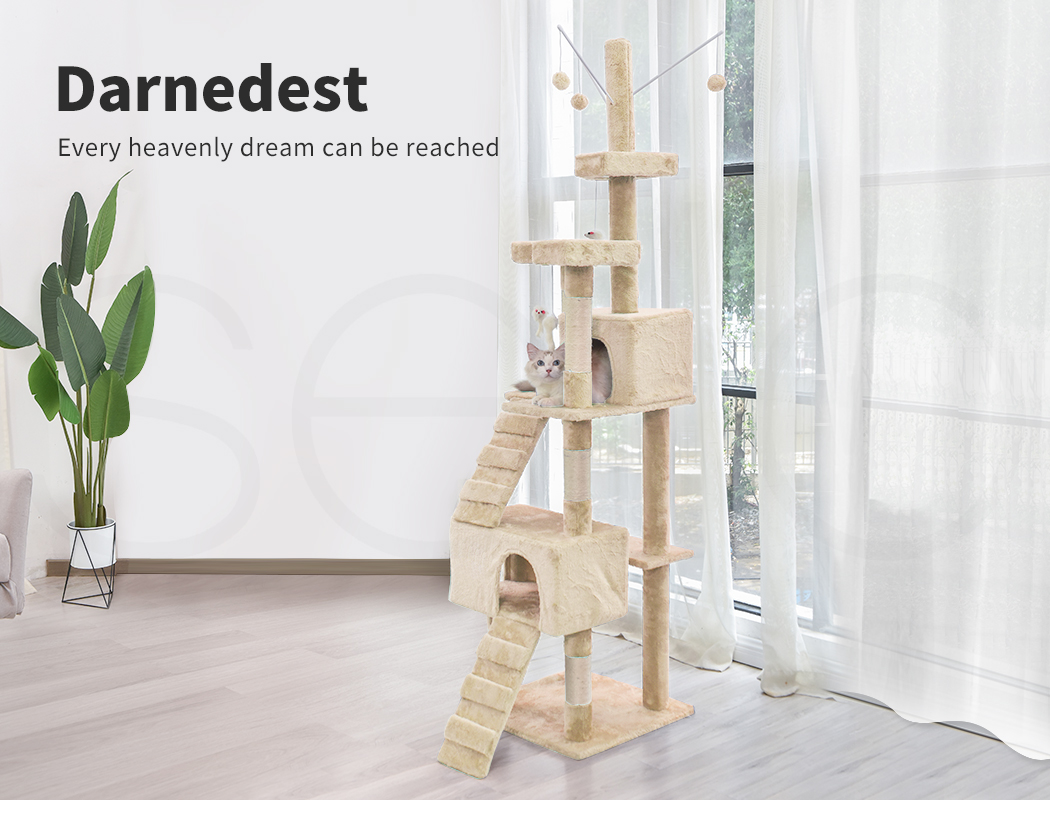 Pawz Cat Tree Scratching Post Scratcher Tower Condo House Furniture Ceiling High - Picture 103 of 195