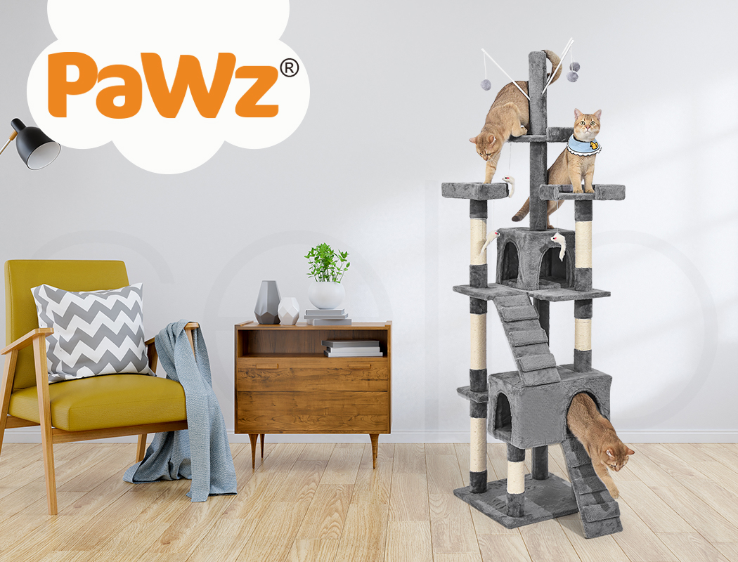 Pawz Cat Tree Scratching Post Scratcher Tower Condo House Furniture Ceiling High - Picture 117 of 195