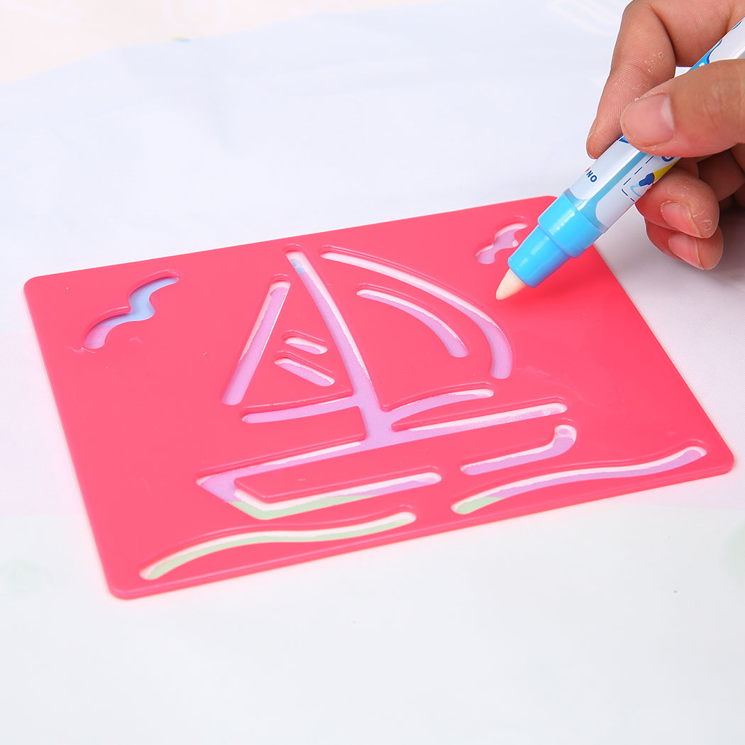 Kids Drawing Mat Aqua Doodle Mat Water Painting Board Magic Writing 6 Pens Toy