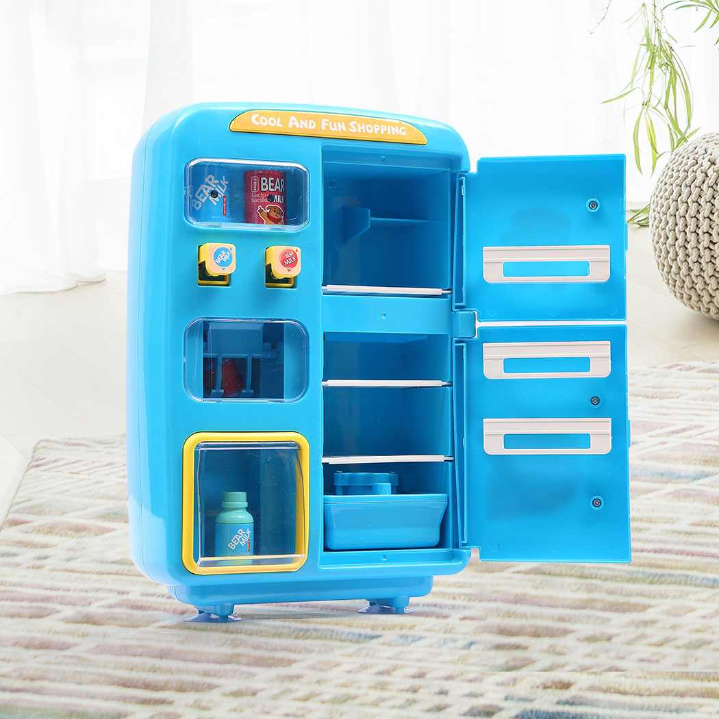 Kids Kitchen Play Toys Set Pretend Toy Xmas Gift Refrigerator Vending Machine