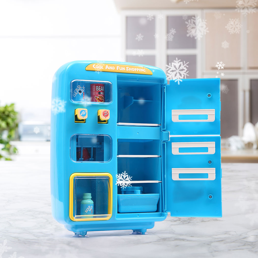 Kids Kitchen Play Toys Set Pretend Toy Xmas Gift Refrigerator Vending Machine