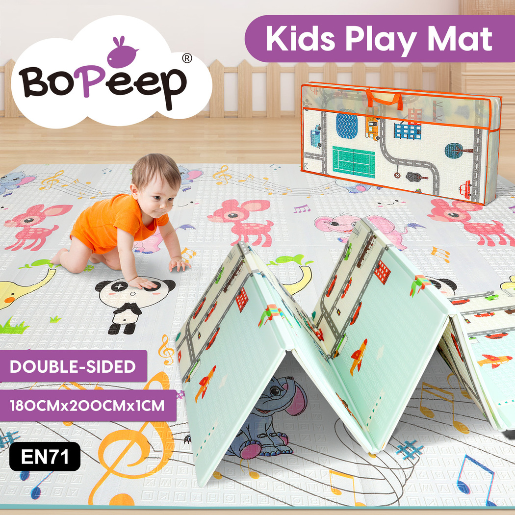 Bopeep Kids Play Mat Baby Crawling Pad Floor Foldable XPE Foam Non-slip 1.8x2m - Picture 23 of 53