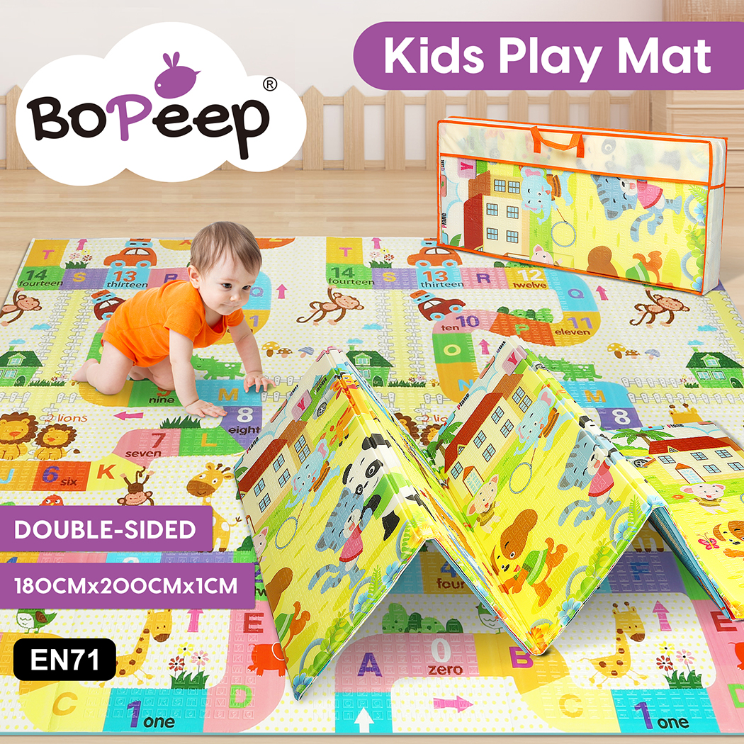 Bopeep Kids Play Mat Baby Crawling Pad Floor Foldable XPE Foam Non-slip 1.8x2m - Picture 43 of 53