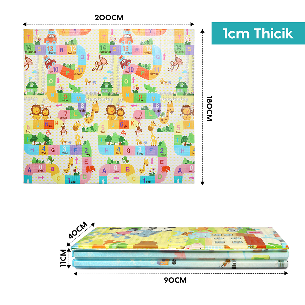 Bopeep Kids Play Mat Baby Crawling Pad Floor Foldable XPE Foam Non-slip 1.8x2m - Picture 51 of 53