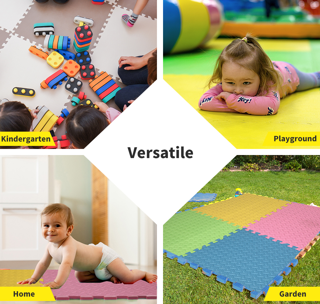 Bopeep Kids Play Mat EVA Foam Kid Crawling 12mm 4PCS Interlocking Carpet 60x60 - Picture 21 of 143