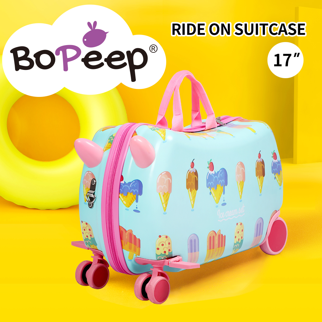 Bopeep Kids Ride On Suitcase Children Travel Luggage Carry Bag Trolley Wheel - Picture 23 of 55