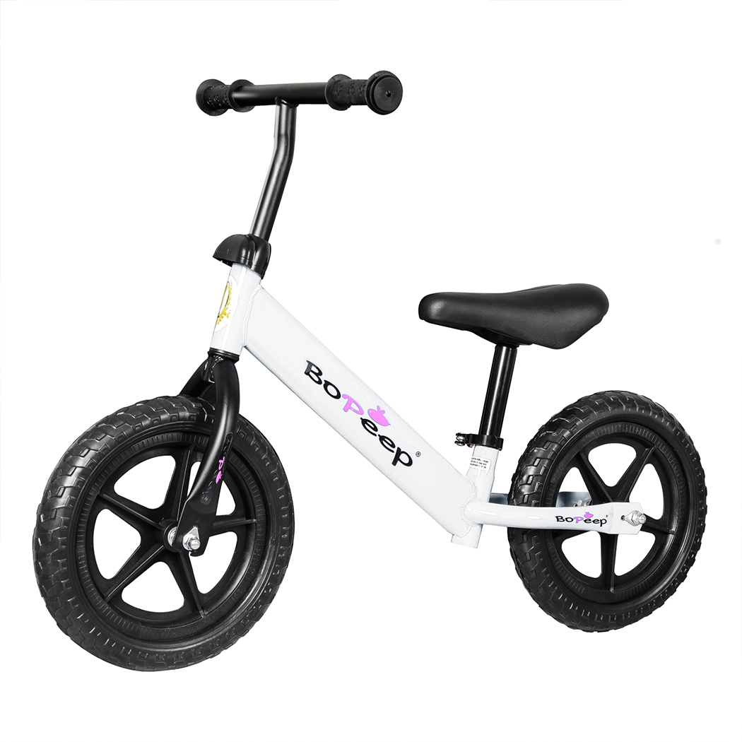 TopSellers-Kids Balance Bike White - Adjustable Seat for Safe Fun Ride