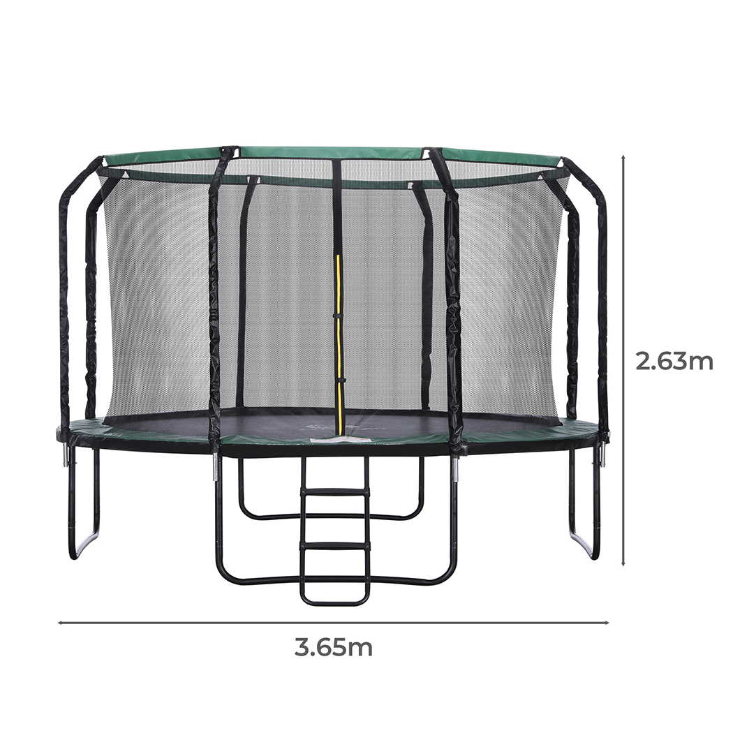 Centra Trampoline Round Trampolines Basketball Safety Net Pad Mat 4.5/8/10/12FT - Picture 25 of 58