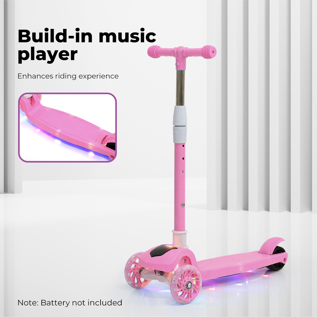 Bopeep Kids Scooter 3 Wheels Foldable Adjustable Height Flashing LED Light - Picture 39 of 48