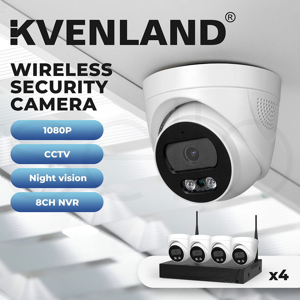 4x 8x Security Camera Wireless 1080P with Monitor Wifi CCTV 8CH NVR Night Vision - Picture 50 of 161