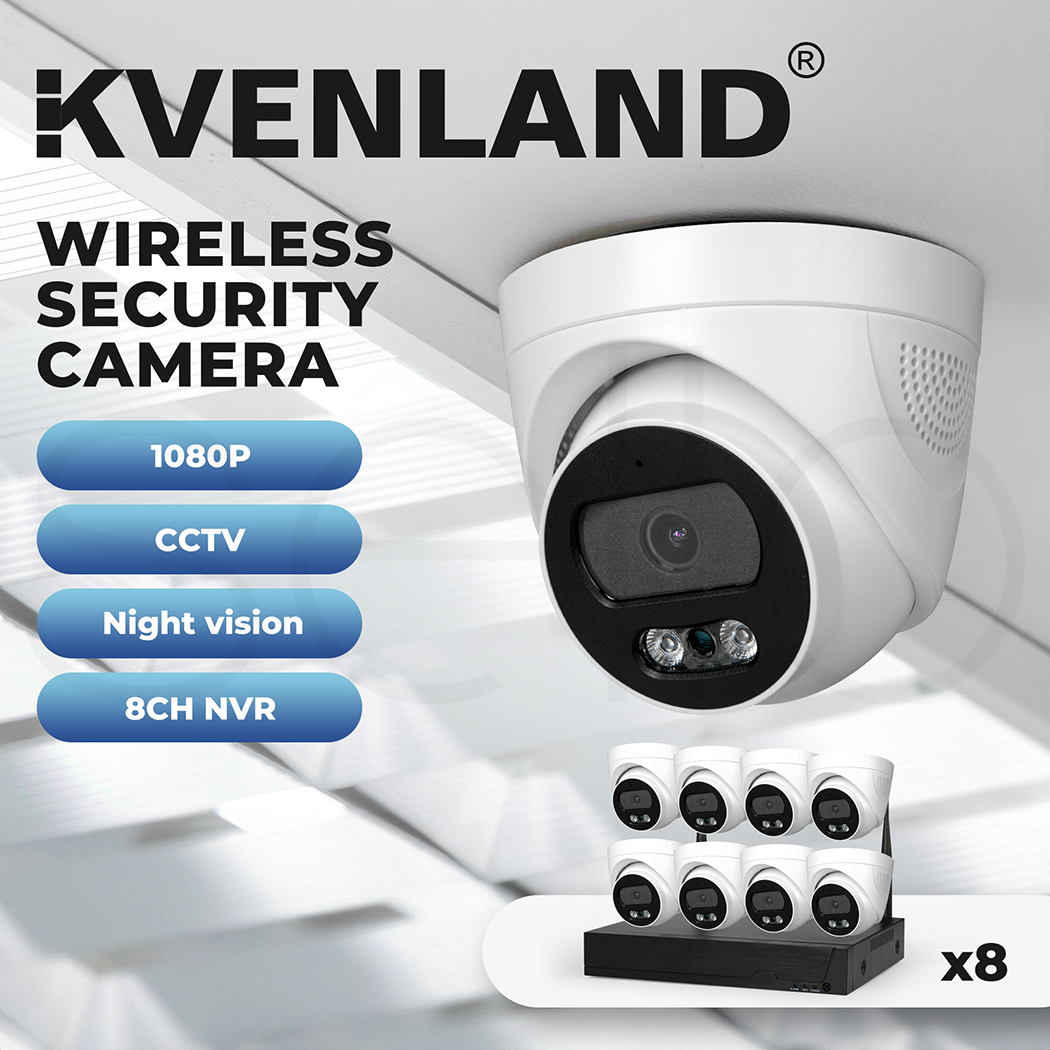 4x 8x Security Camera Wireless 1080P with Monitor Wifi CCTV 8CH NVR Night Vision - Picture 122 of 161