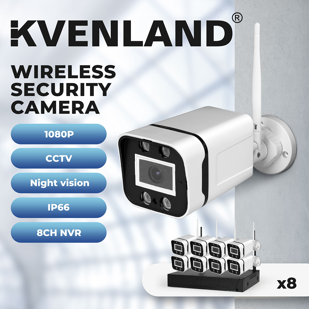 4x 8x Security Camera Wireless 1080P with Monitor Wifi CCTV 8CH NVR Night Vision - Picture 86 of 161