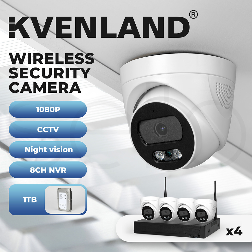 4x 8x Security Camera Wireless 1080P with Monitor Wifi CCTV 8CH NVR Night Vision - Picture 62 of 161