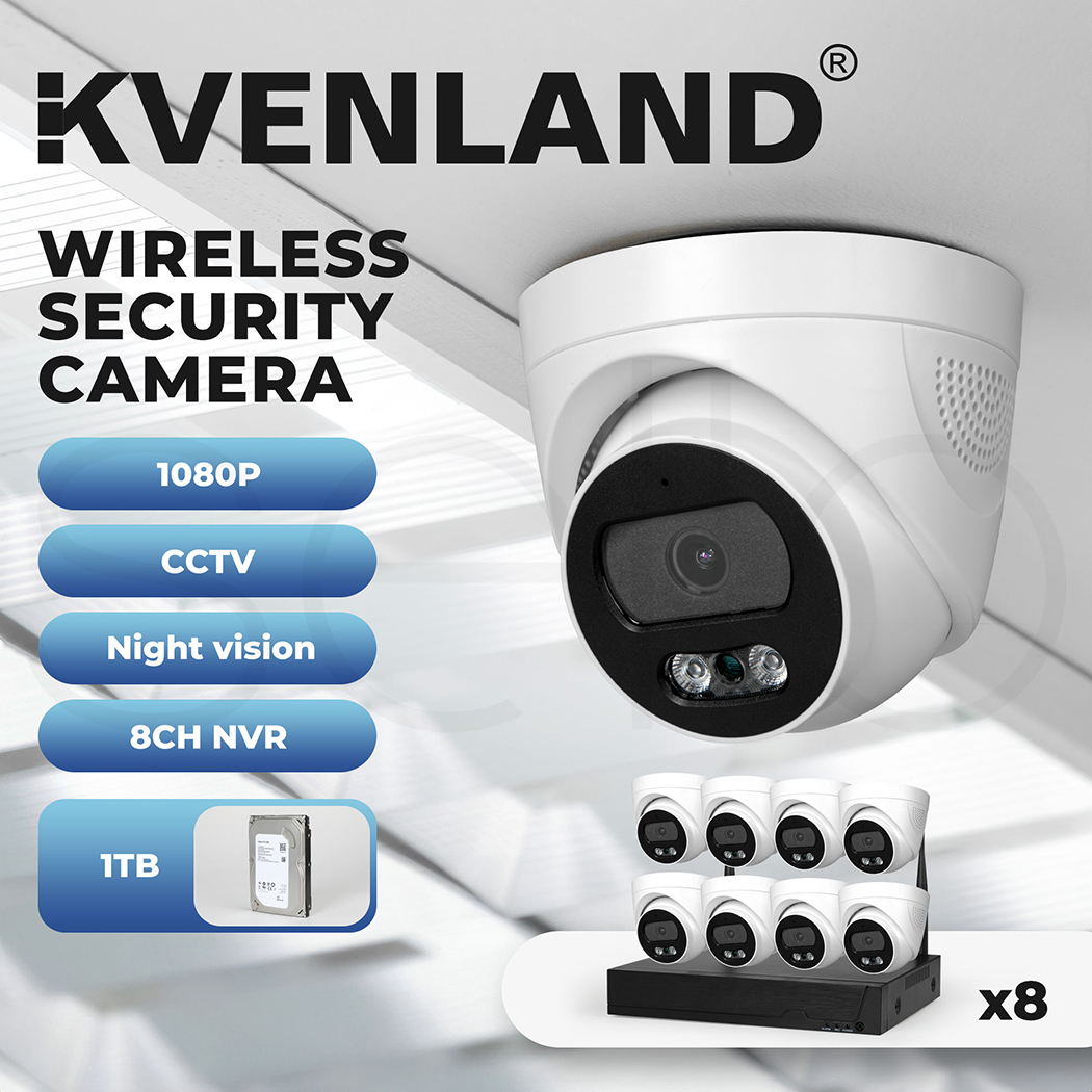 4x 8x Security Camera Wireless 1080P with Monitor Wifi CCTV 8CH NVR Night Vision - Picture 134 of 161