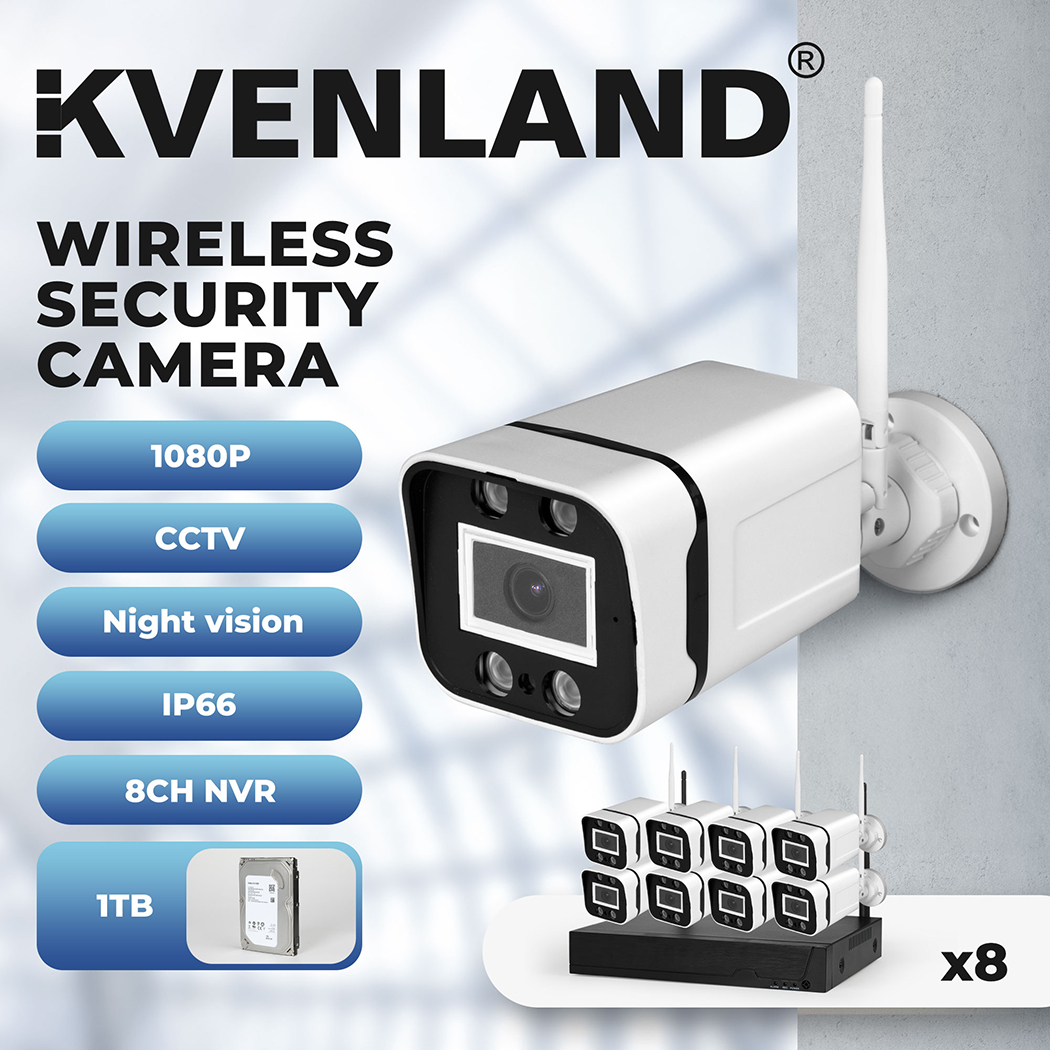 4x 8x Security Camera Wireless 1080P with Monitor Wifi CCTV 8CH NVR Night Vision - Picture 98 of 161