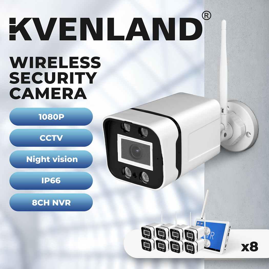4x 8x Security Camera Wireless 1080P with Monitor Wifi CCTV 8CH NVR Night Vision - Picture 110 of 161
