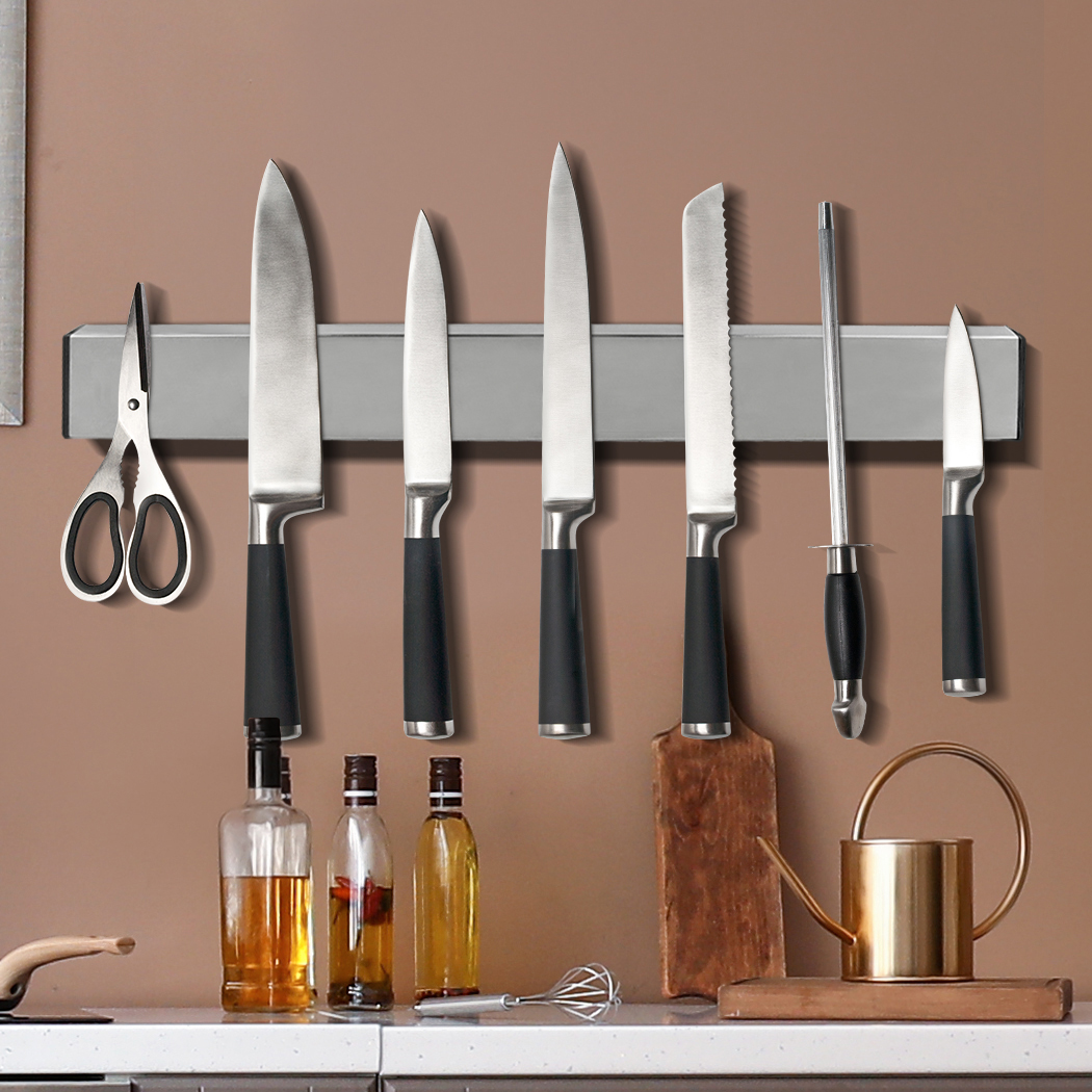 TOQUE Knife Holder Block Magnetic Wall Mounted Tools Rack Stainless Steel  50cm