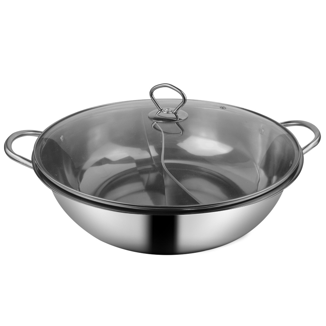 TopSellers-Dual Pot - Stainless Steel 36cm Twin Pot for Induction & Gas