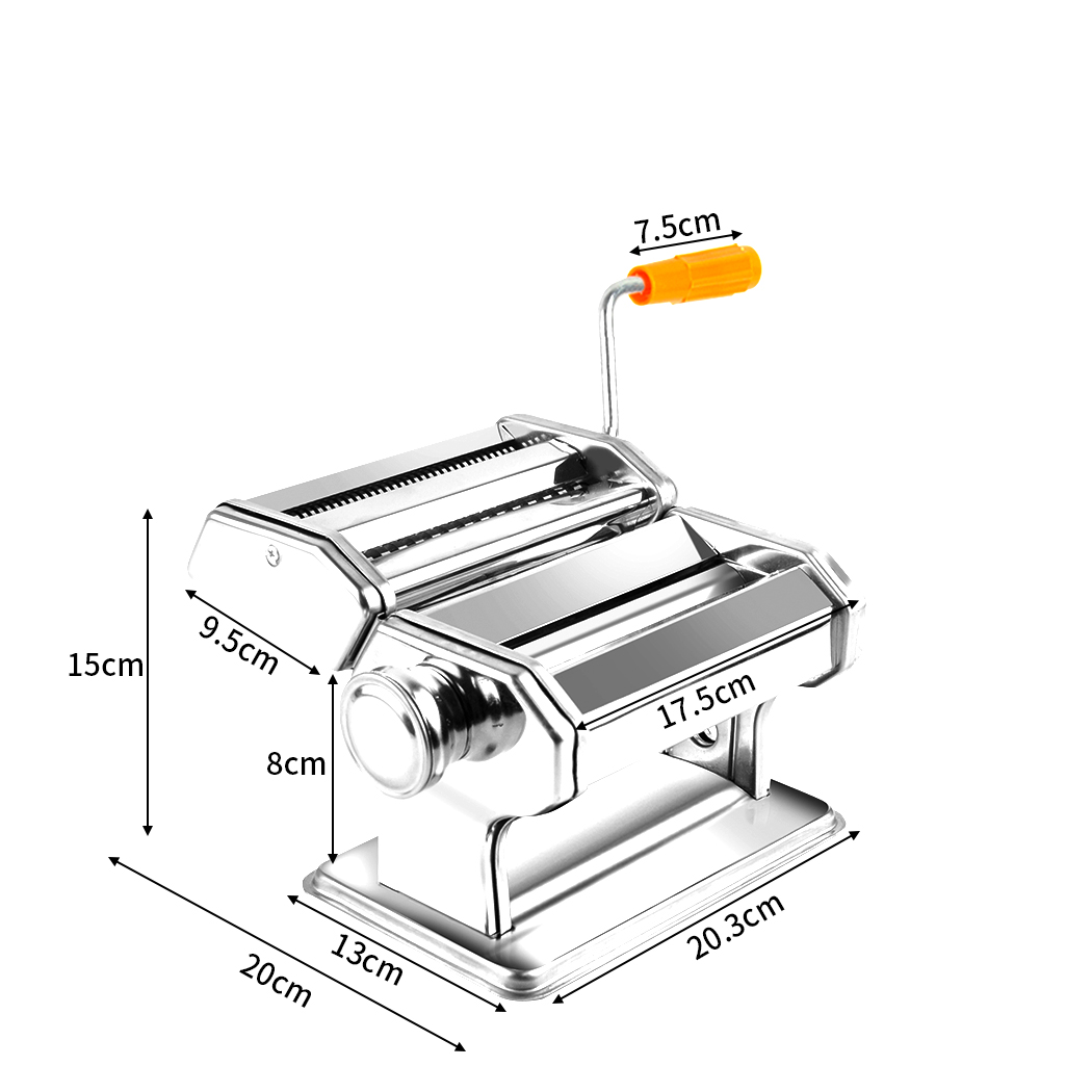 TOQUE Pasta Noodle Maker Machine Cutter For Fresh Spaghetti 9 Thickness Settings