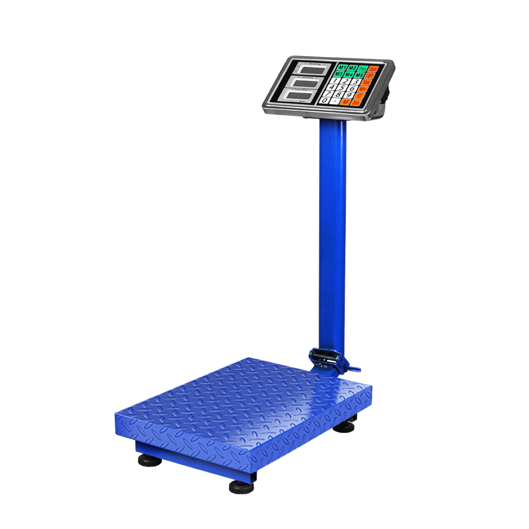 TopSellers-Digital Platform Scale Blue - 150KG Rechargeable Accurate Weighing