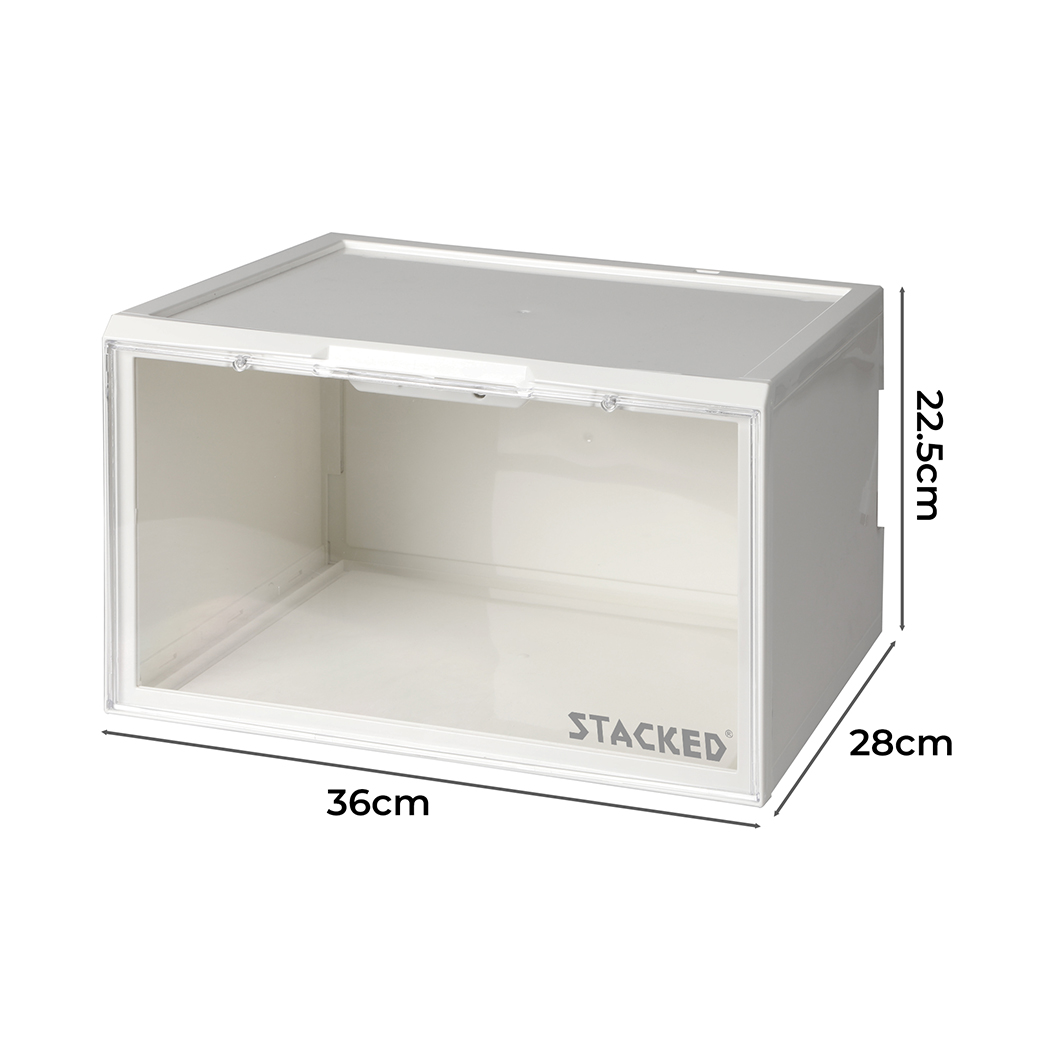 Stacked Premium Sneaker Display Case Led Shoe Boxes Voice Control Anti-oxidation - Picture 24 of 58