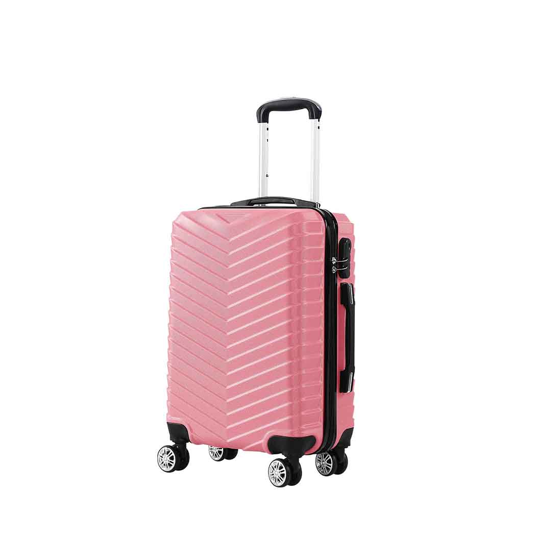 TopSellers-20 Inch Carry On Luggage - Rose Gold Lightweight Travel Bag