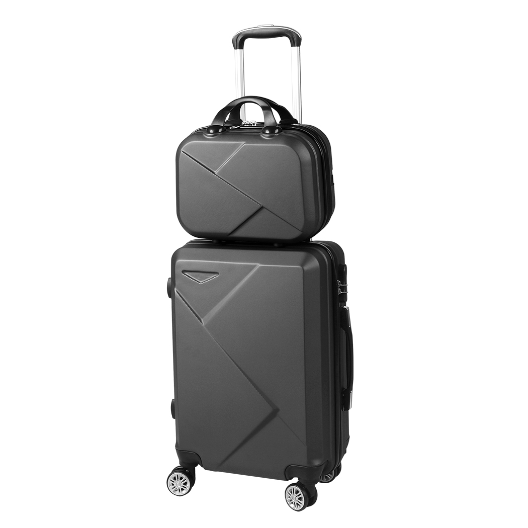Slimbridge 2Pcs 20"Travel Luggage Set 12"Hand Baggage Carry On Suitcase Bag Case - Picture 35 of 95
