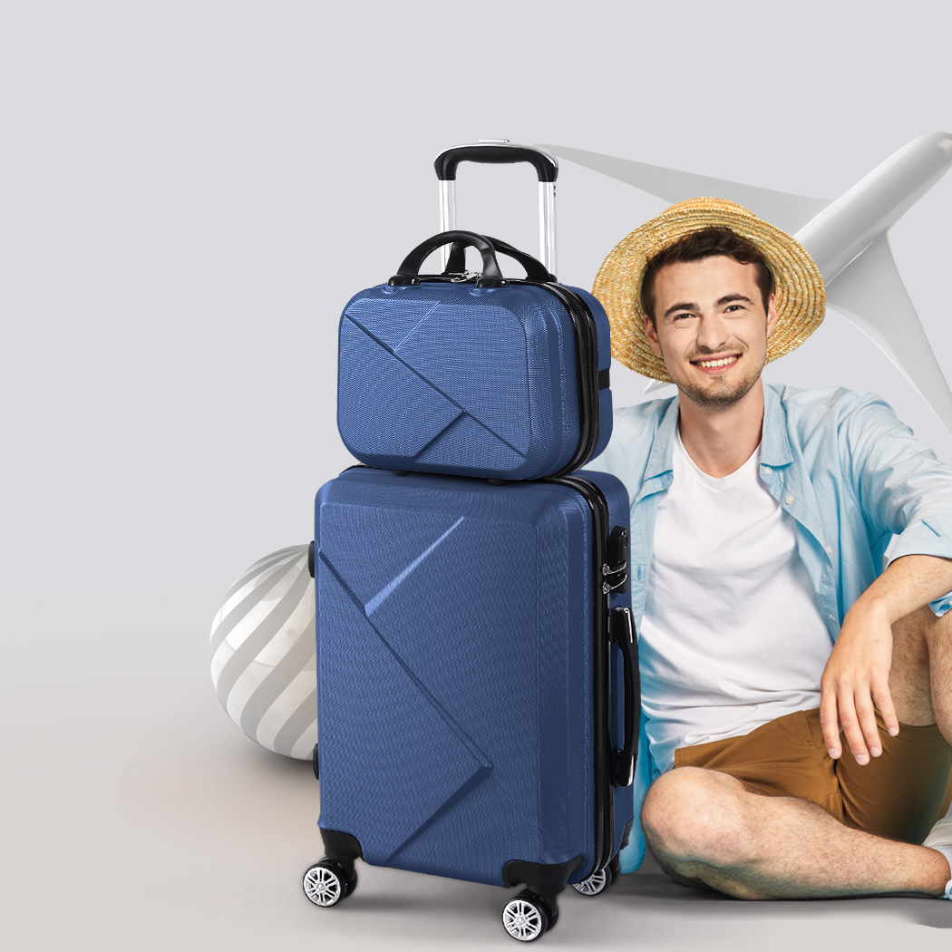 Slimbridge 2Pcs 20"Travel Luggage Set 12"Hand Baggage Carry On Suitcase Bag Case - Picture 60 of 95