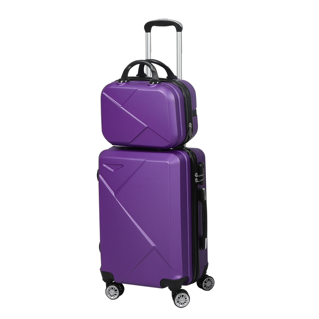 Slimbridge 2Pcs 20"Travel Luggage Set 12"Hand Baggage Carry On Suitcase Bag Case - Picture 83 of 95