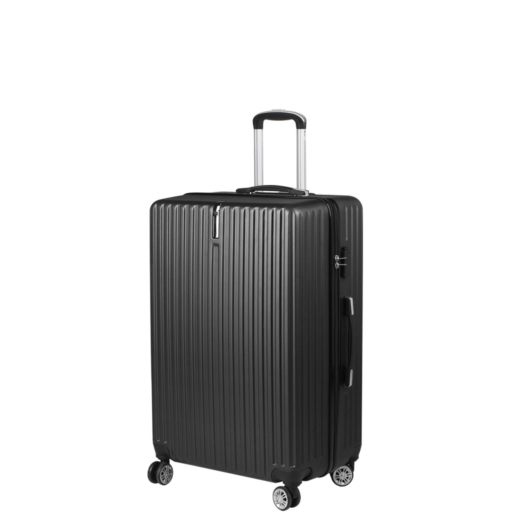 TopSellers-Luggage Suitcase Black 24 inch - Lightweight & Durable Travel