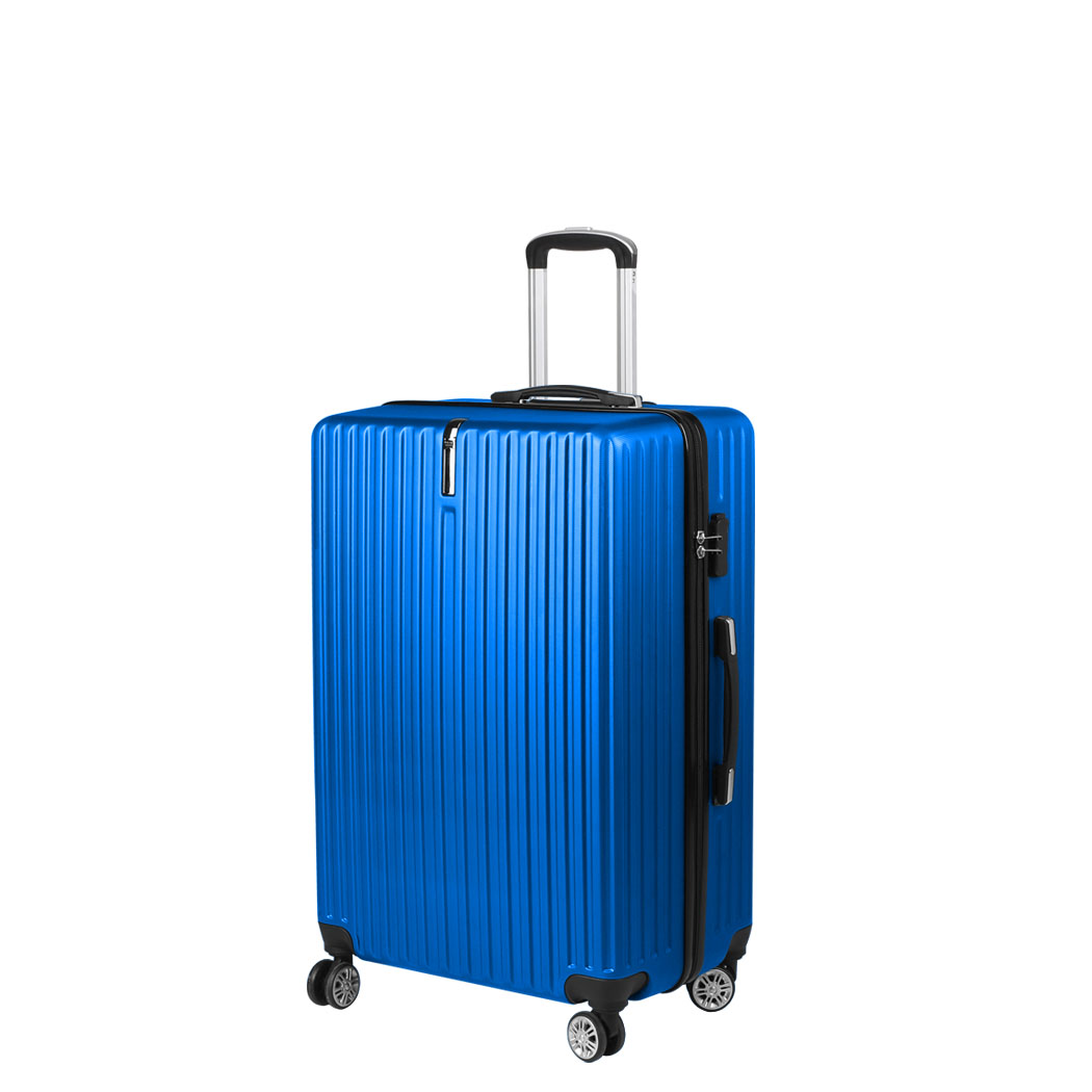 TopSellers-Luggage Suitcase 24 Inch - Lightweight Blue Travel with Smooth Wheels