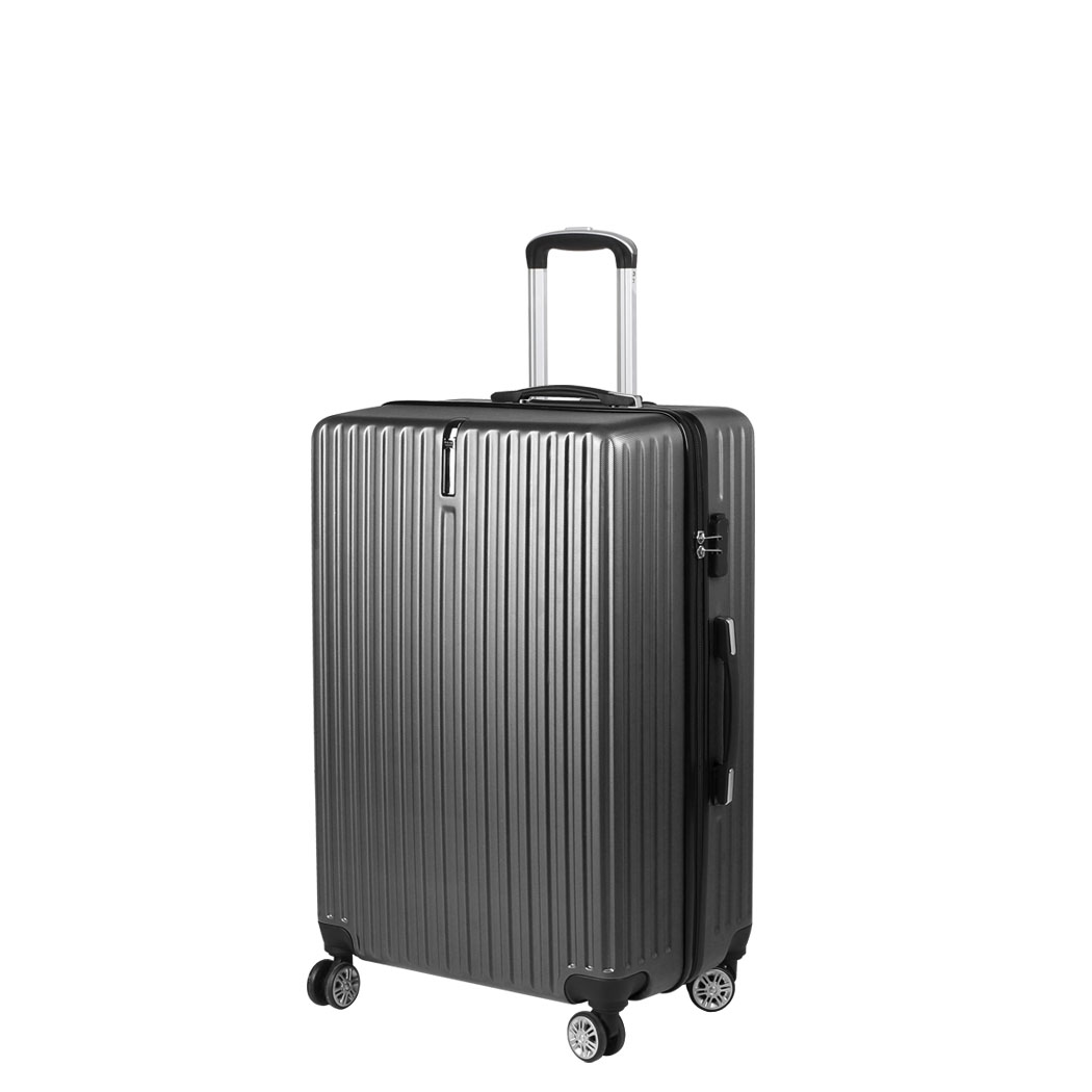 TopSellers-Luggage Suitcase Grey - 24 Inch Lightweight & Durable Travel