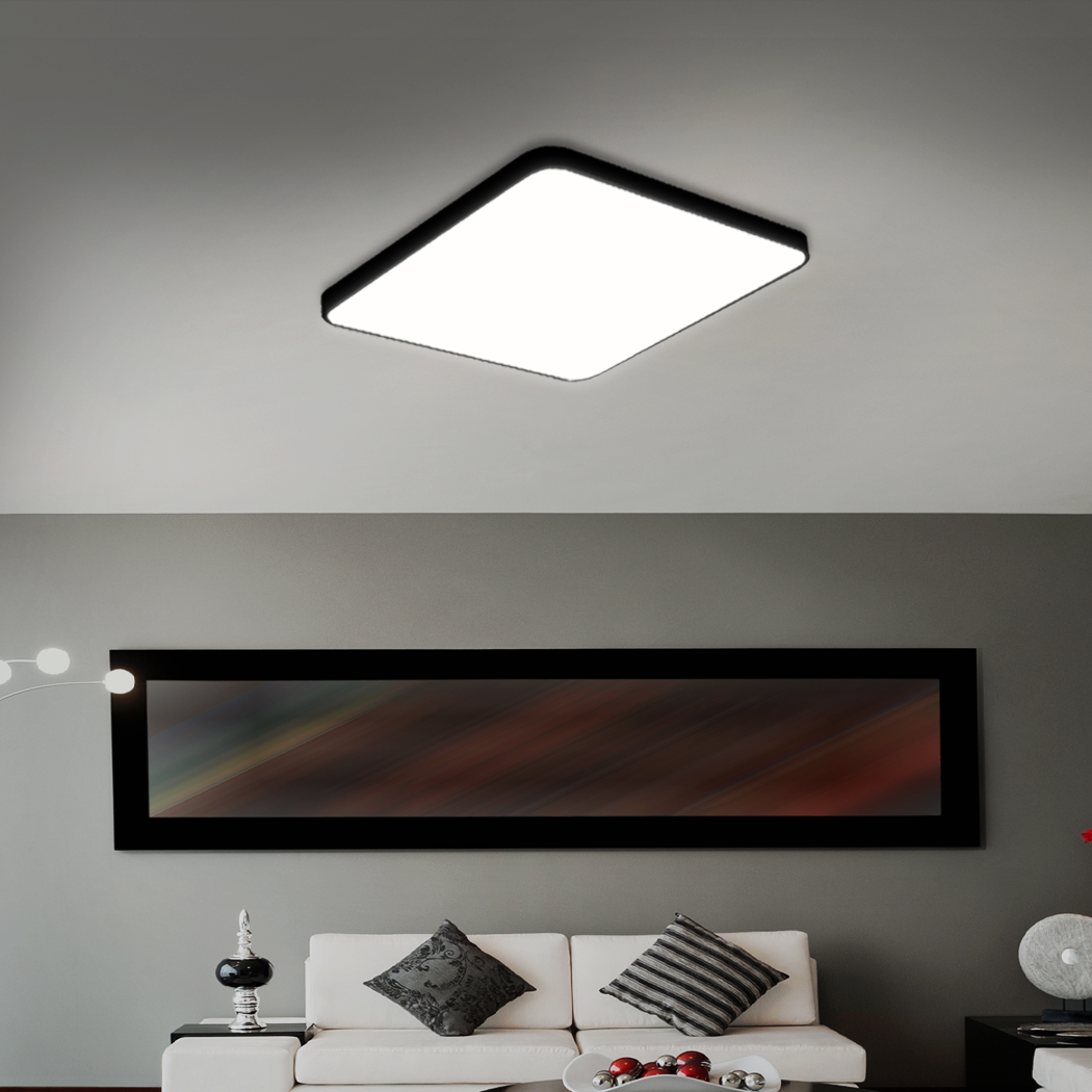 EMITTO Ultra-Thin 5CM LED Ceiling Down Light Surface Mount Living Room Black 36W
